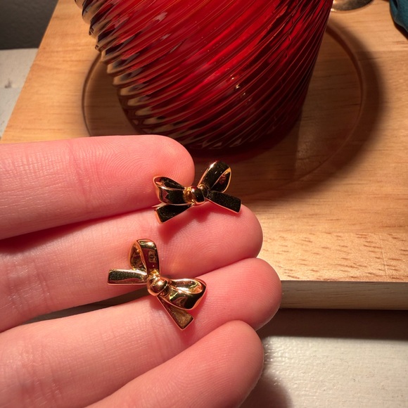 Kate Spade Gold Bow Earrings - Picture 3 of 3